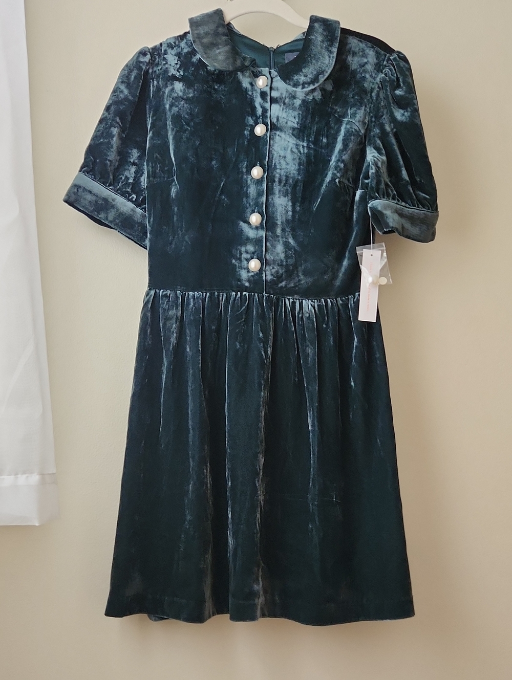 NWT Modcloth Velvet Mini Dress - Green Size 2